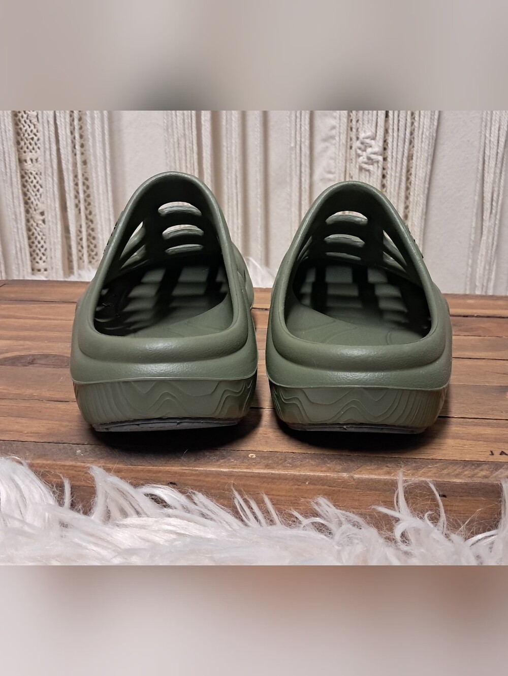 Oboz Whakata Coast Recovery Clogs Unisex Olive Green Camp Slide Mules Size 8 - Picture 10 of 10
